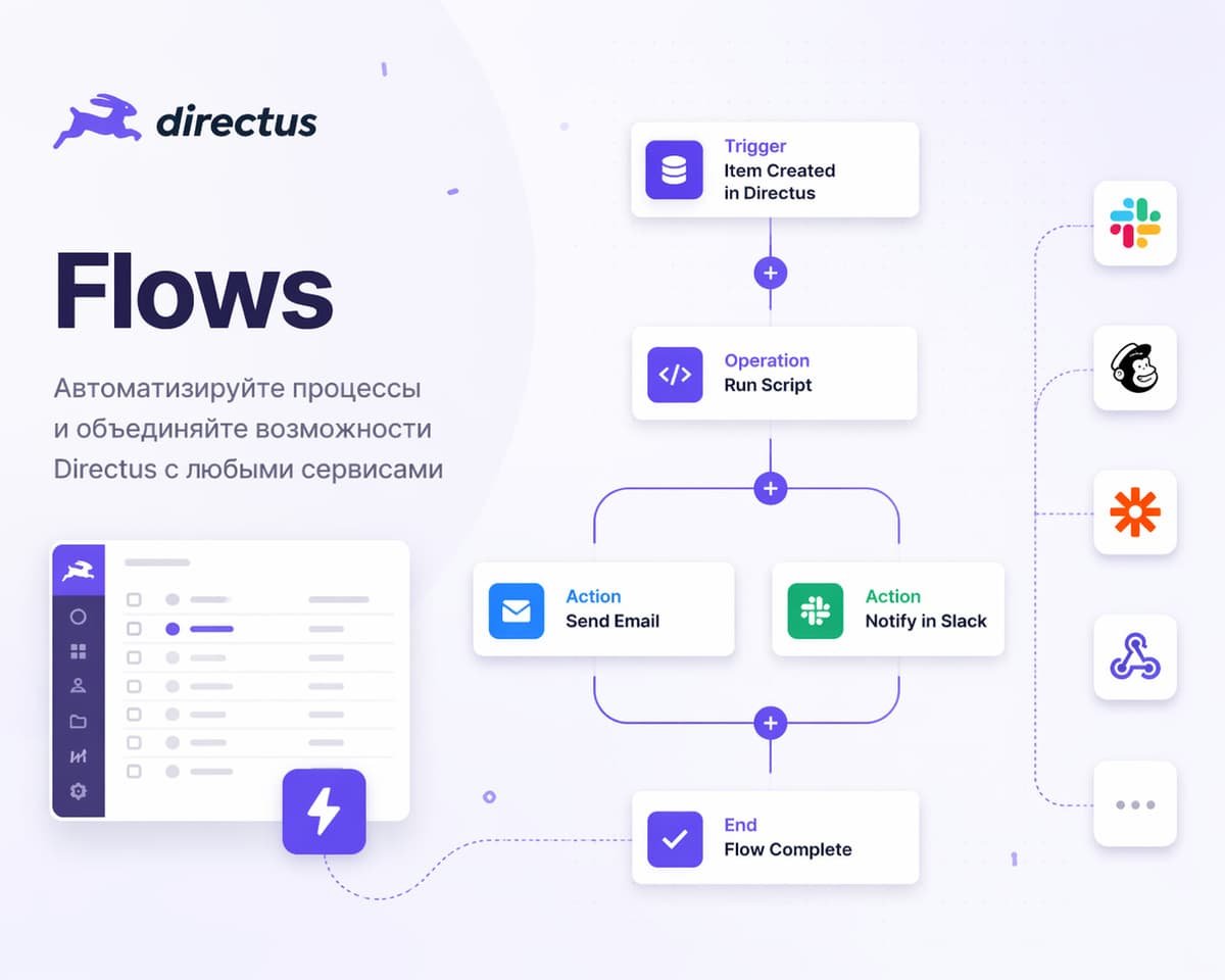 Как работать с Flow в Directus